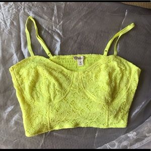 Soft crop top neon green
